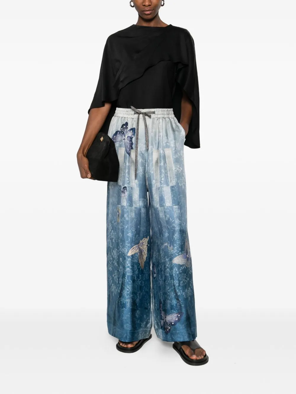 Printed Silk Trousers sold by Wanan Luxury product image thumbnail 3