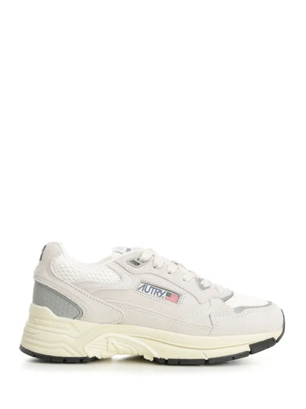 Hyperway Sneaker In Mesh And Suede Sneakers White made by Autry