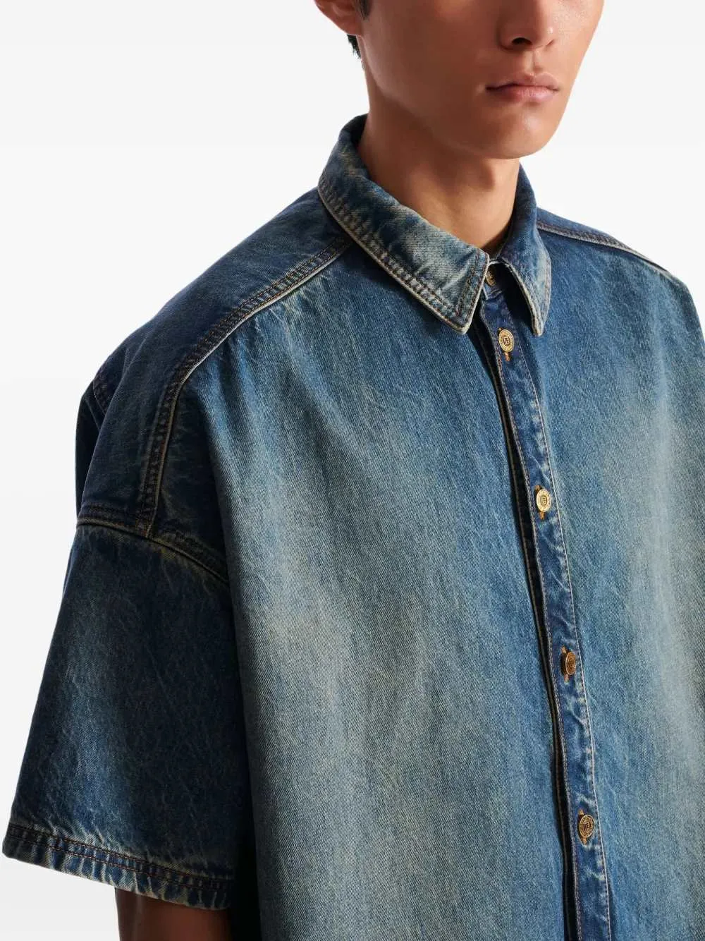 Short-Sleeved Button-Up Shirt sold by Wanan Luxury product image thumbnail 5