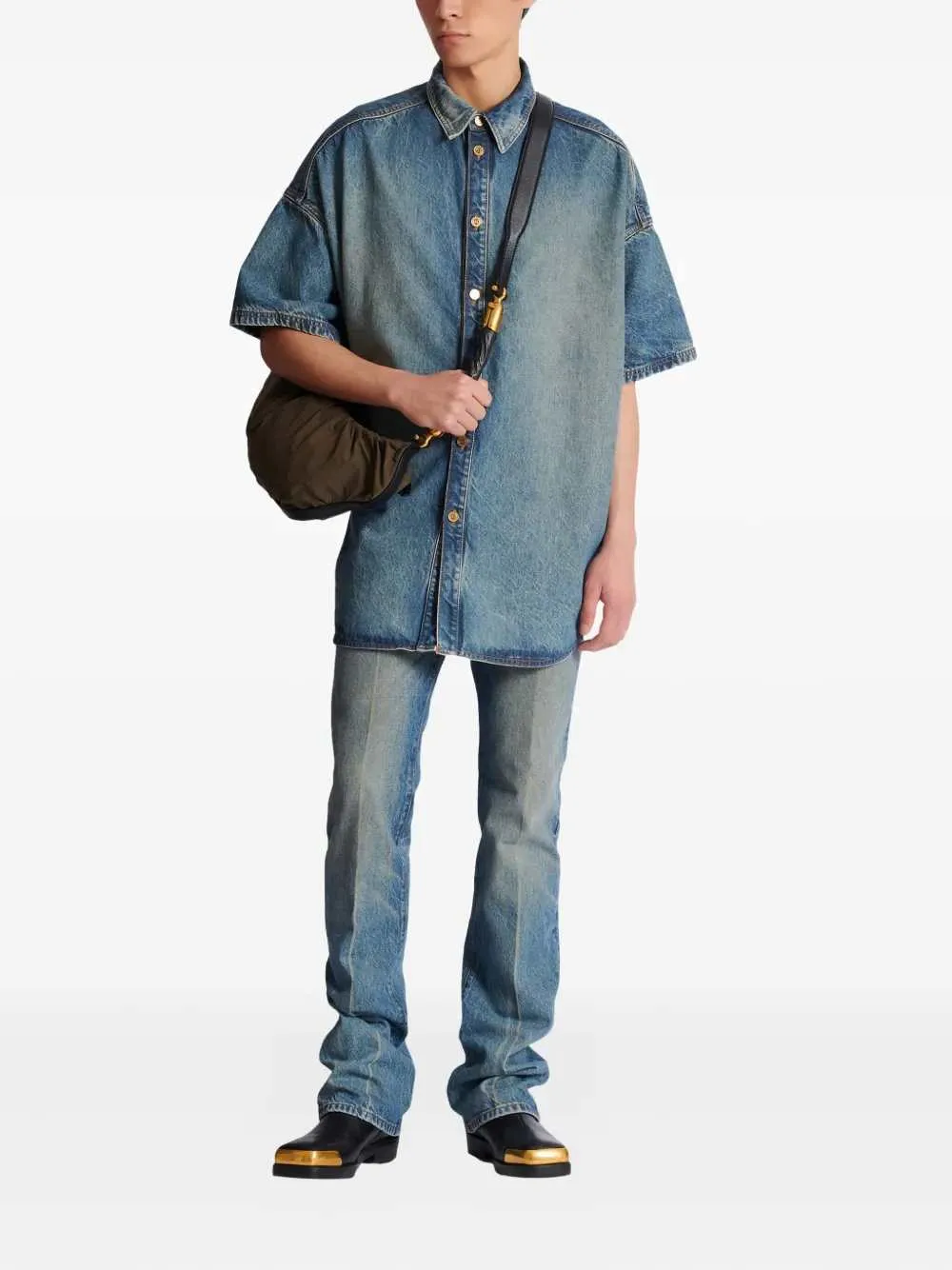 Short-Sleeved Button-Up Shirt sold by Wanan Luxury product image thumbnail 2