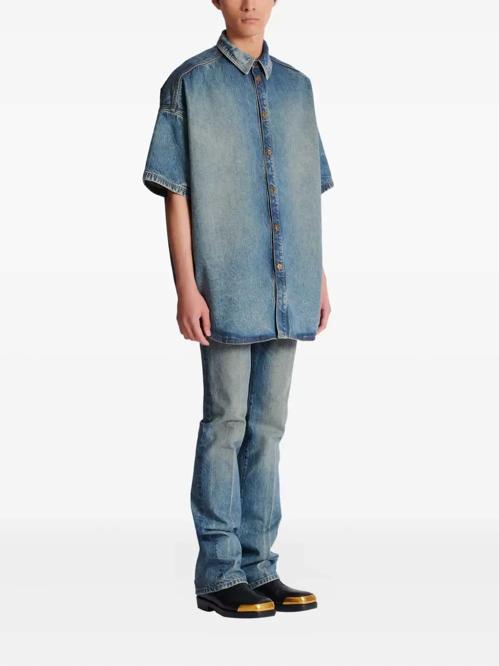 Short-Sleeved Button-Up Shirt sold by Wanan Luxury product image thumbnail 3