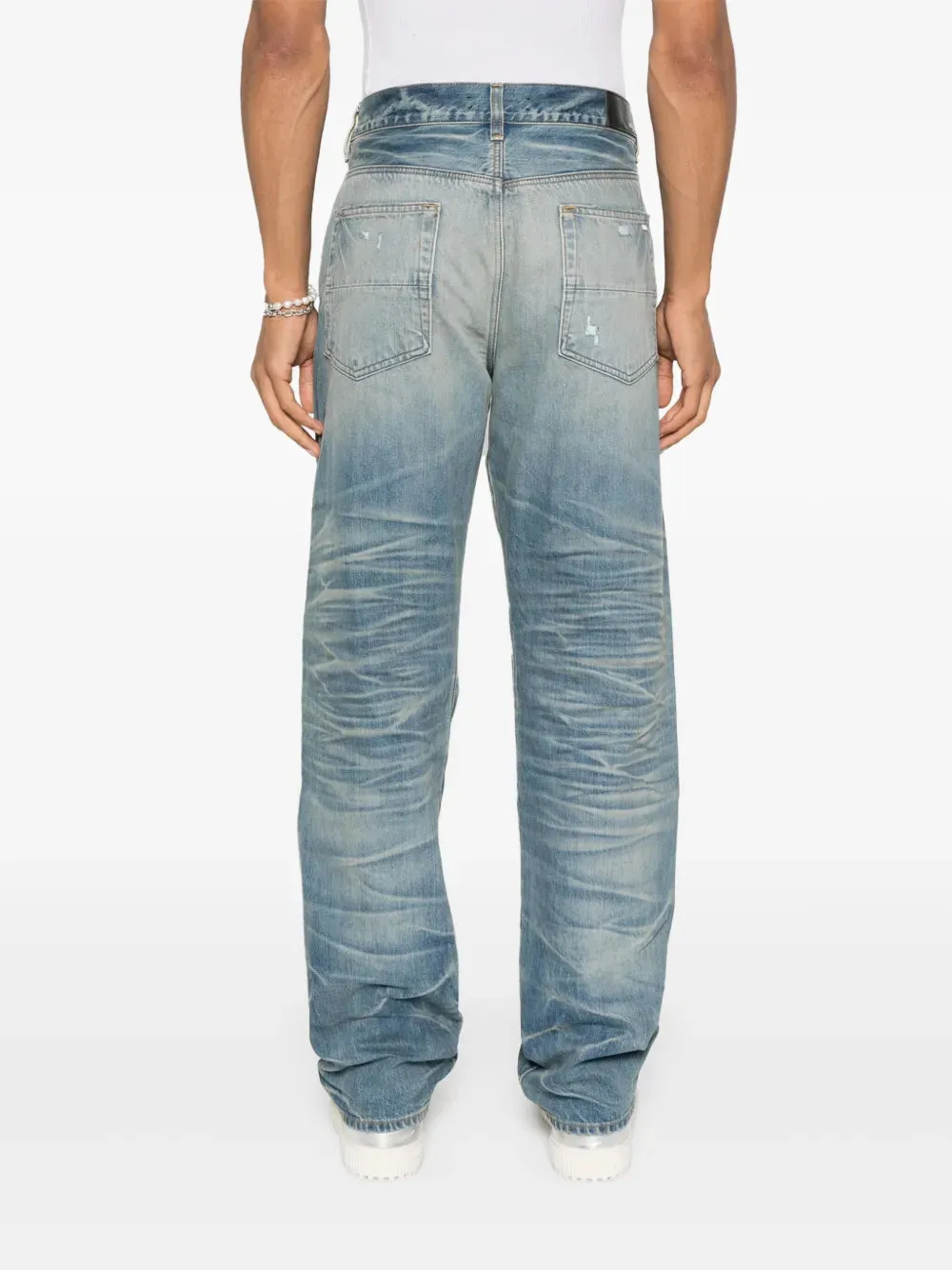 Distressed Straight-Leg Jeans sold by Wanan Luxury product image thumbnail 4