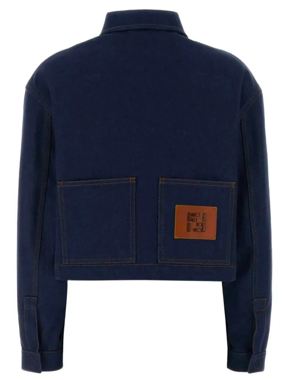 Navy Blue Denim Jacket sold by Wanan Luxury product image thumbnail 2