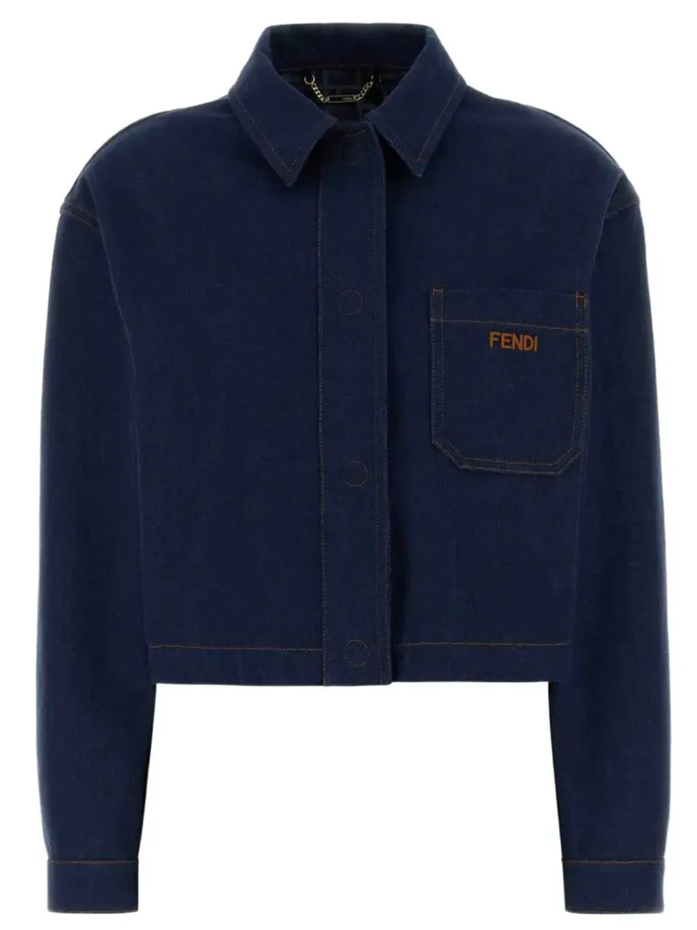 Navy Blue Denim Jacket sold by Wanan Luxury