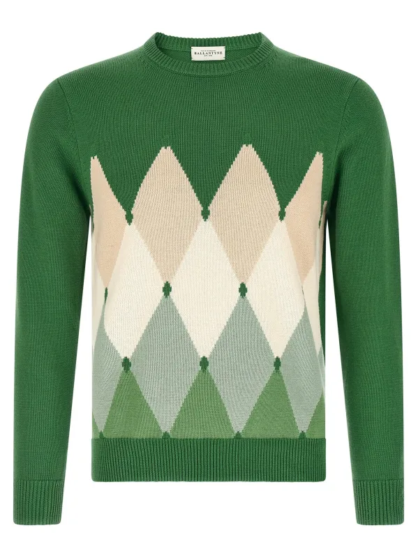 Argyle Sweater Sweaters And Cardigans Green sold by Wanan Luxury