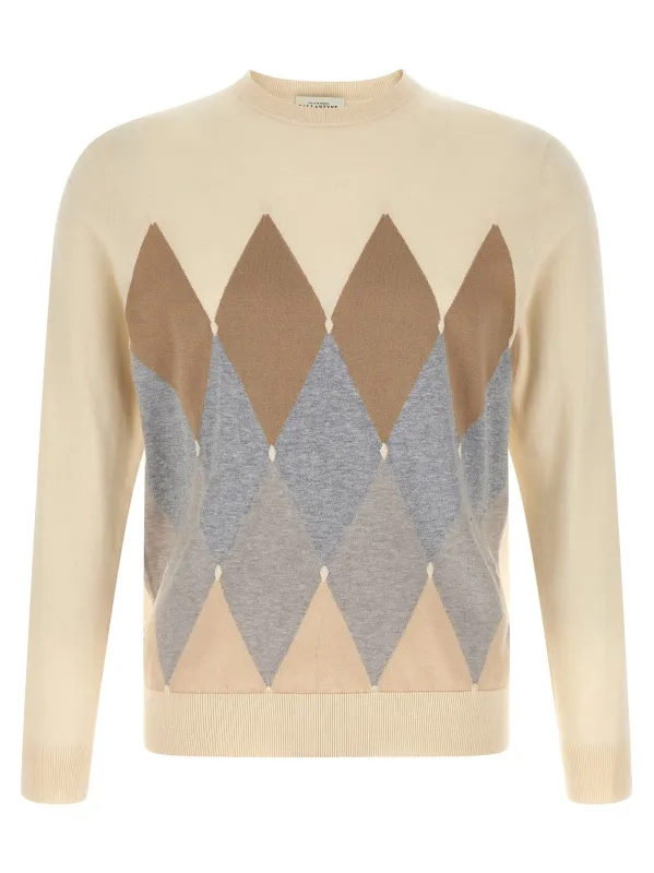 Argyle Sweater Sweaters And Cardigans Beige sold by Wanan Luxury