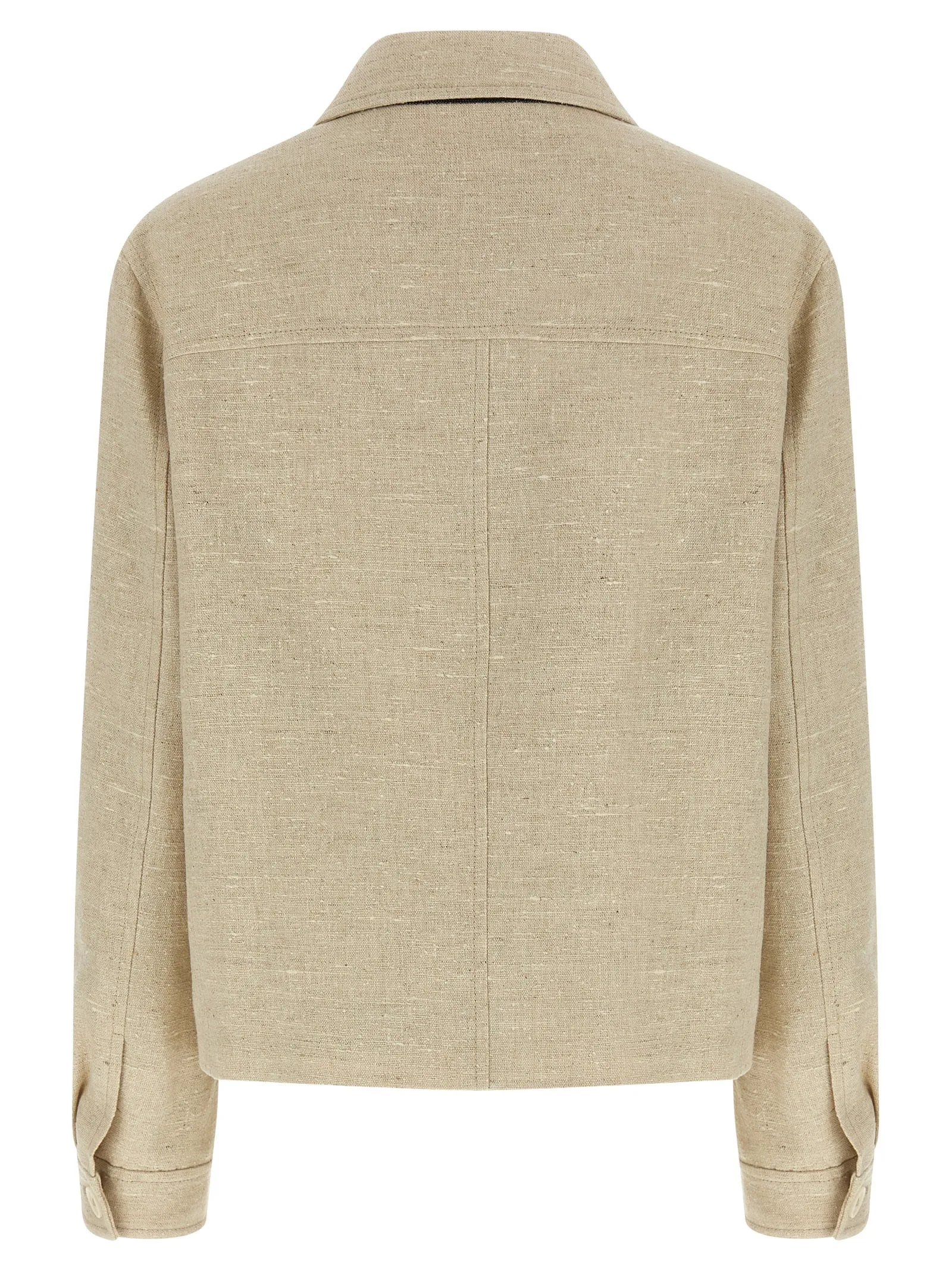 Double-Breasted Jacket Puffer Jackets Beige sold by Wanan Luxury product image thumbnail 2