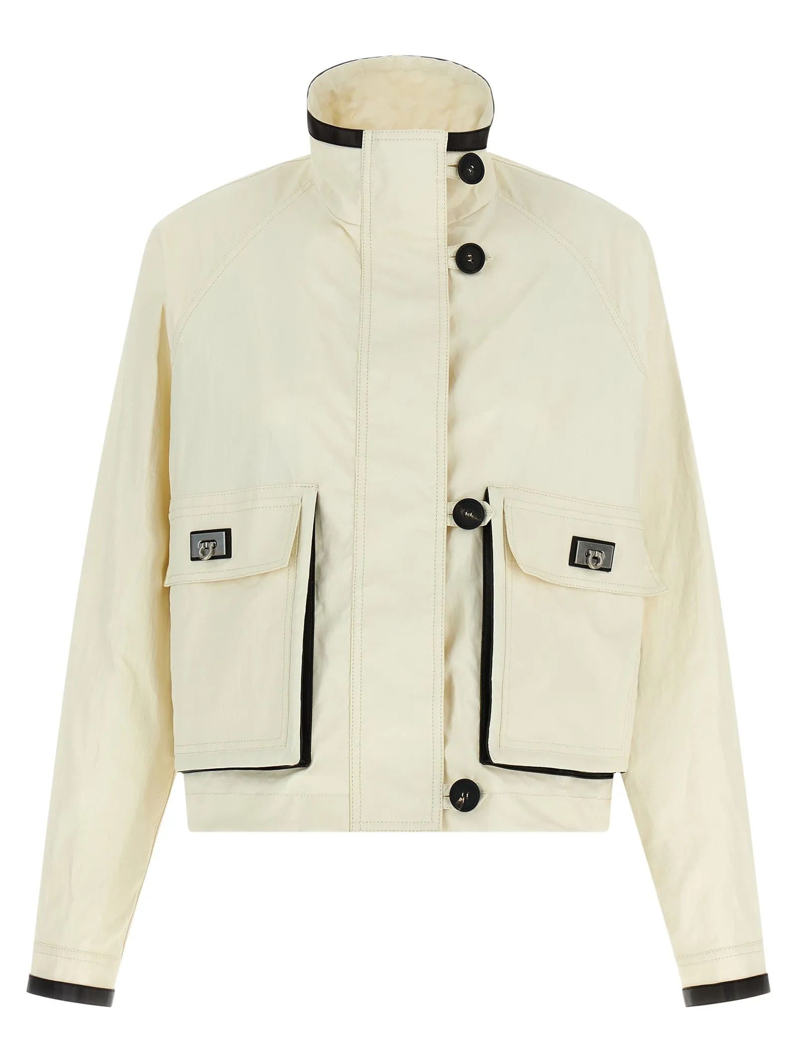 Tech Linen Jacket Puffer Jackets White sold by Wanan Luxury