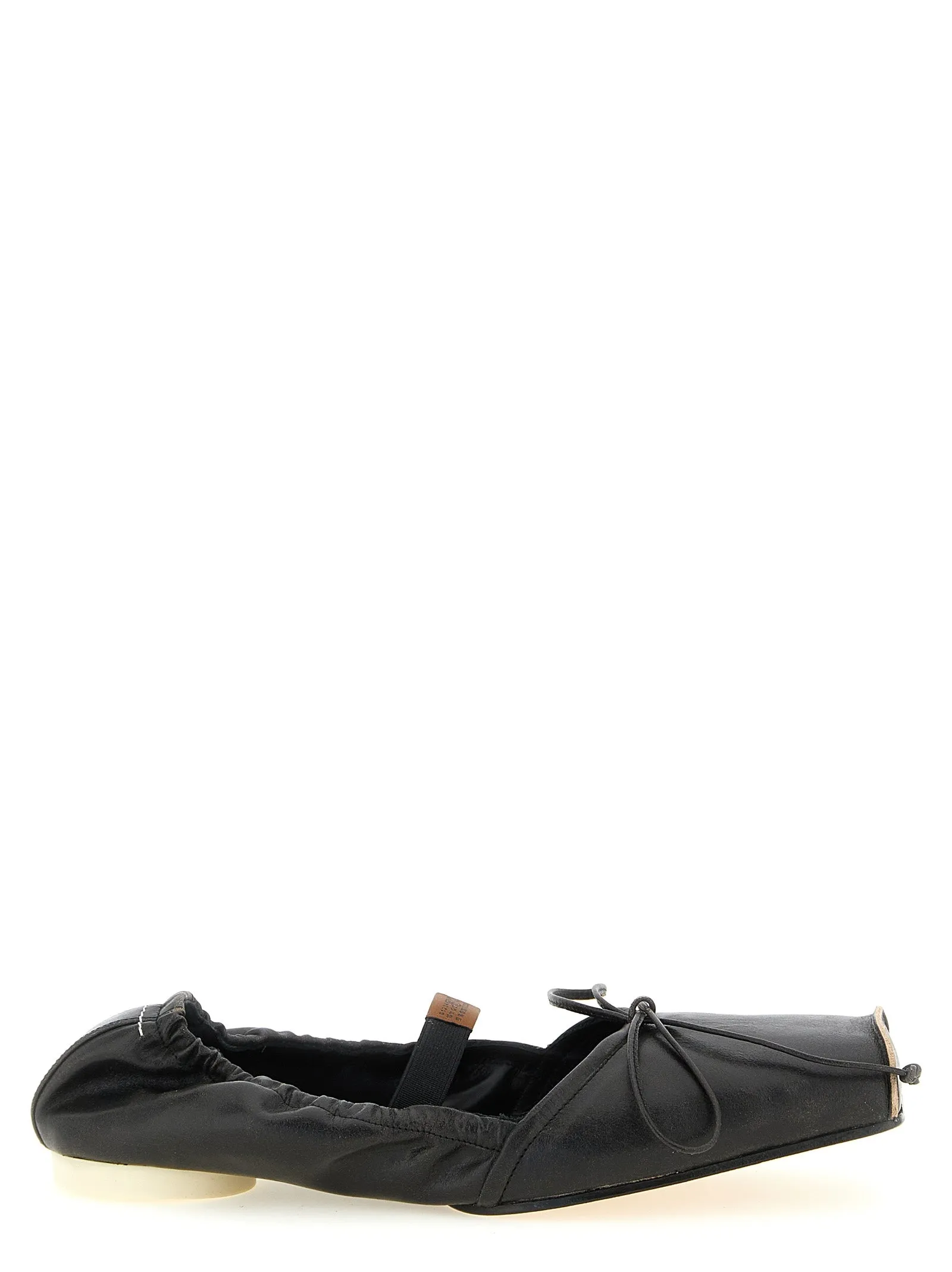 Square Toe Ballet Flats Flat Shoes Black sold by Wanan Luxury