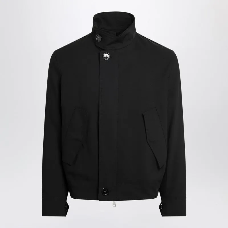 Black Zip-Up Wool Jacket made by Ami