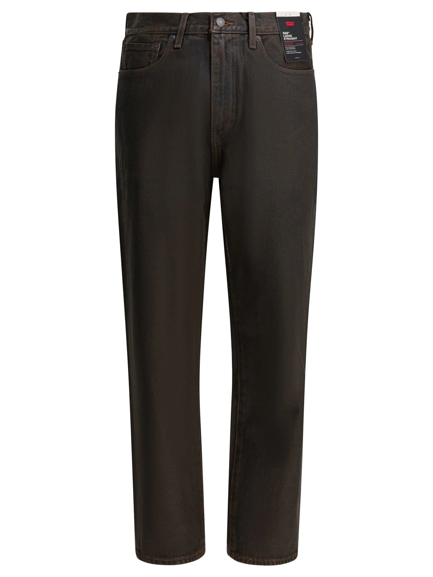 568 Loose Straight Jeans Brown sold by Wanan Luxury