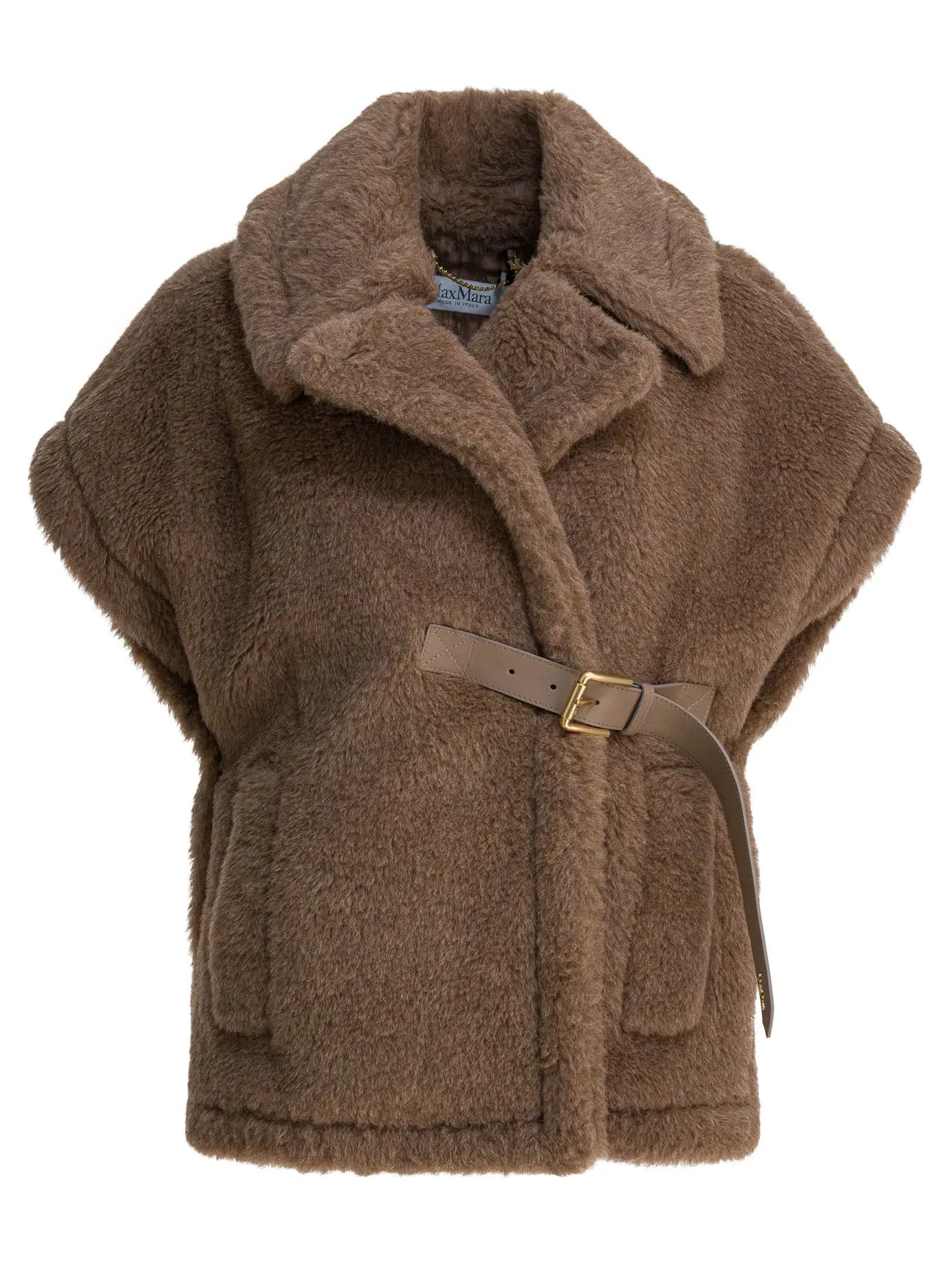 Teddy Cape Made Of Alpaca And Cashmere Jackets And Coats Brown sold by Wanan Luxury