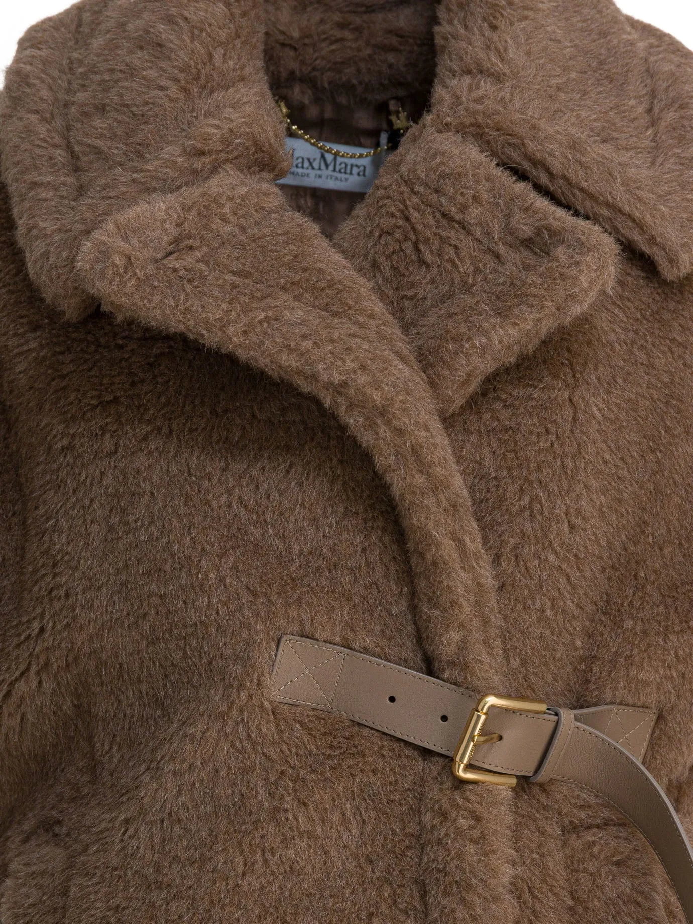 Teddy Cape Made Of Alpaca And Cashmere Jackets And Coats Brown sold by Wanan Luxury product image thumbnail 3