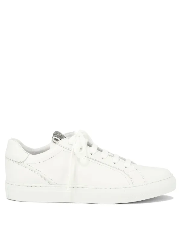 Mat Calf Sneaker With Precious Detail Sneakers & Slip-On White sold by Wanan Luxury
