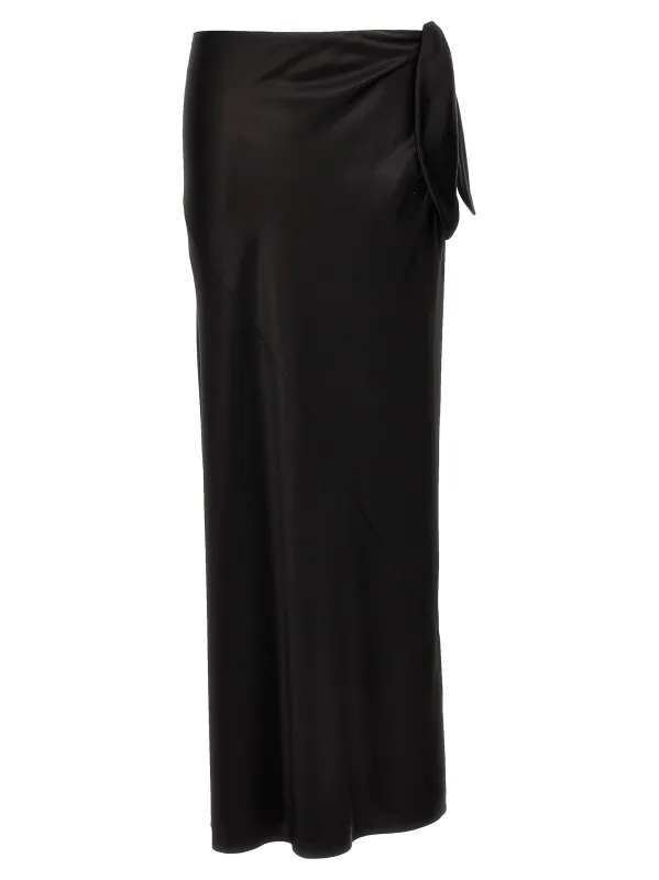 Knot Maxi Skirt Skirts Black made by Yves Saint Laurent