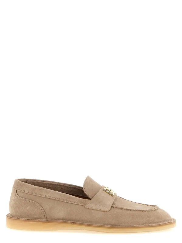 Casual Loafers Beige made by Dolce & Gabanna