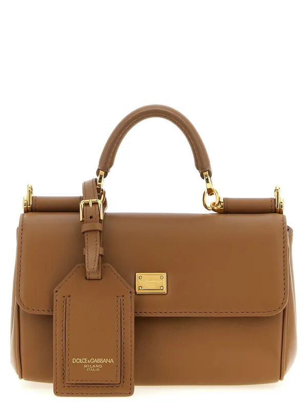 My Sicily Hand Bags Brown made by Dolce & Gabanna