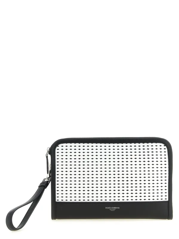 Atene Clutch White/Black made by Wanan Luxury