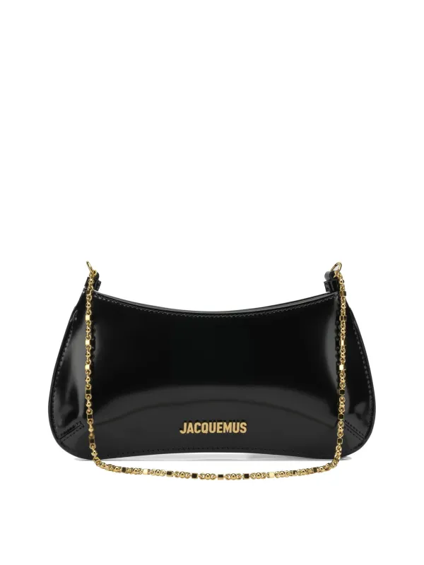 Le Petit Bisou Chaine Shoulder Bags Black made by Jacquemus