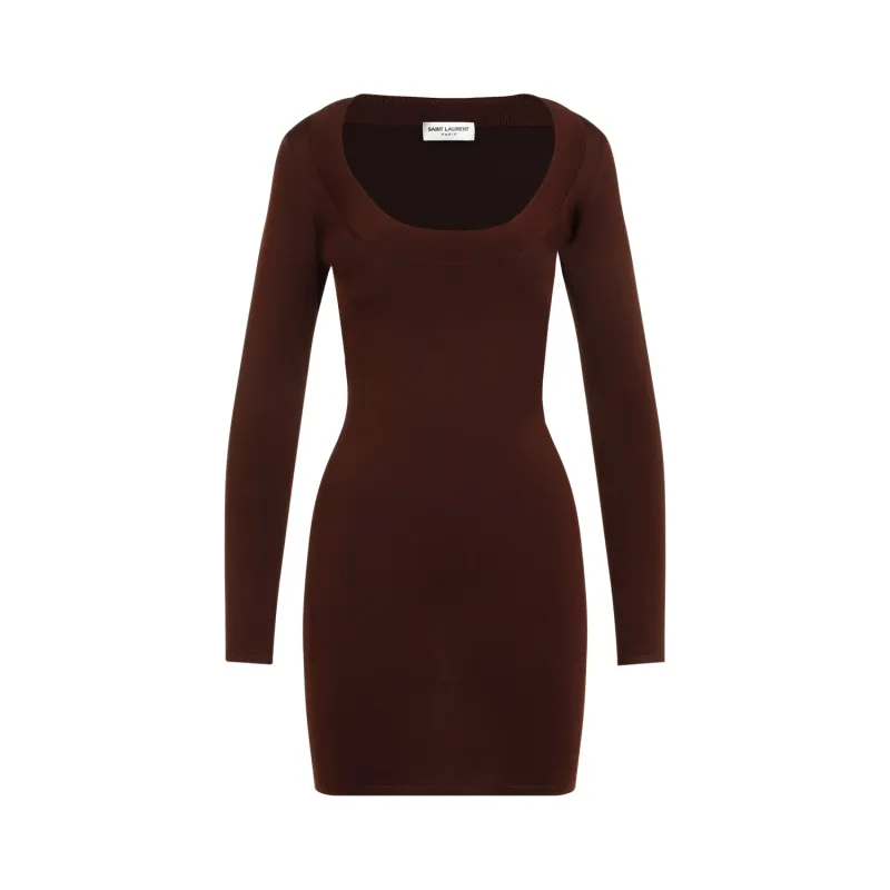 Mini Dresses Brown made by Yves Saint Laurent
