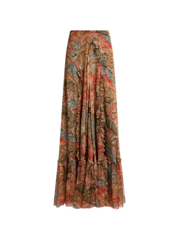 Long Skirt With Paisley Pattern sold by Wanan Luxury