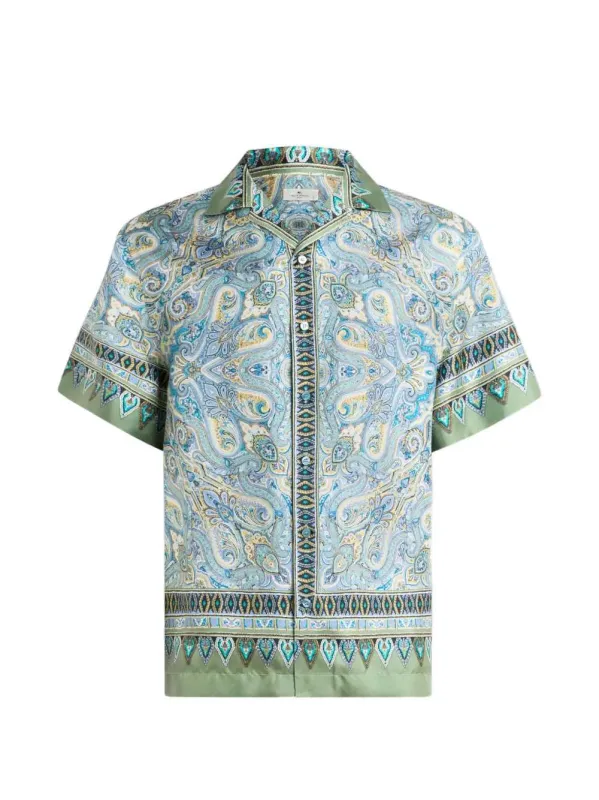 Silk Shirt With Paisley Print sold by Wanan Luxury