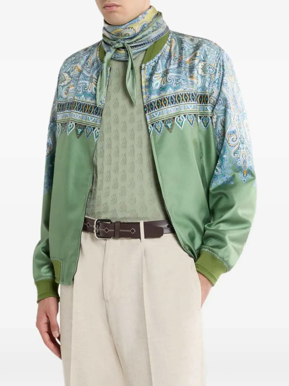 Bomber Jacket With Paisley Print sold by Wanan Luxury product image thumbnail 2