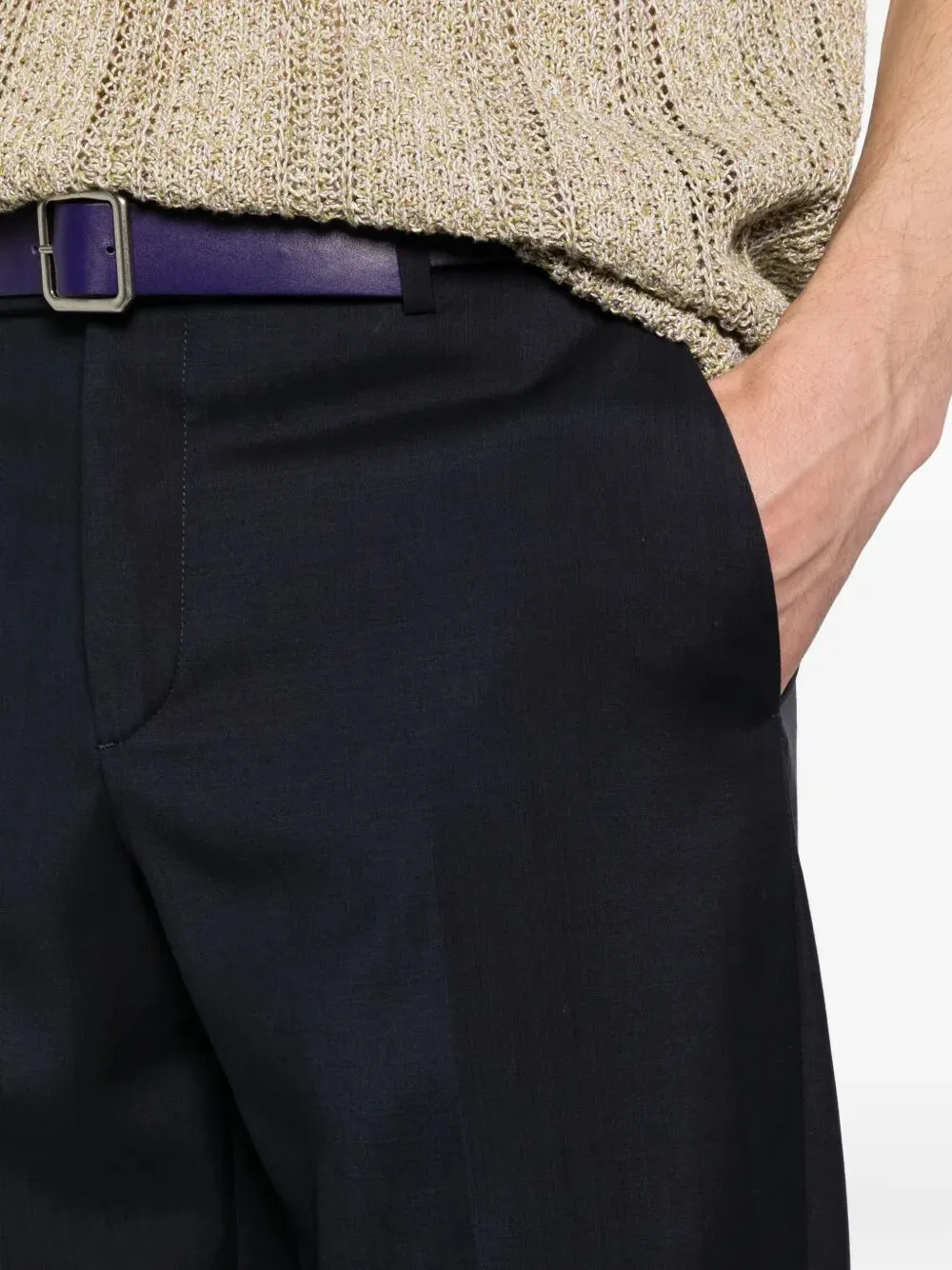 Wool Canvas Tailored Trousers sold by Wanan Luxury product image thumbnail 5