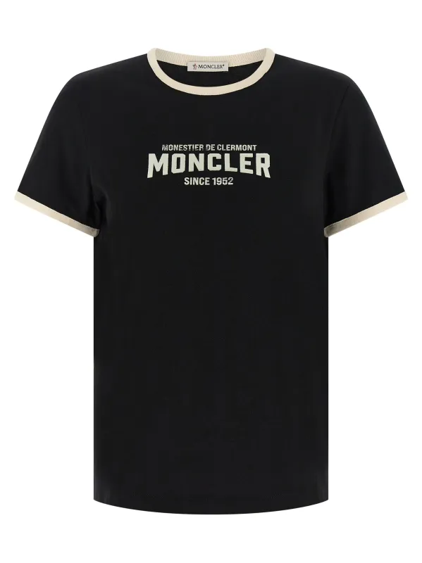 Flocked Logo T-Shirt Black made by Moncler