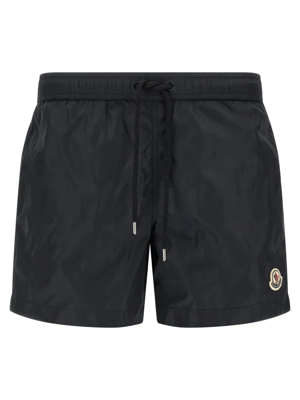 Logo Patch Swim Shorts Beachwear Blue sold by Wanan Luxury