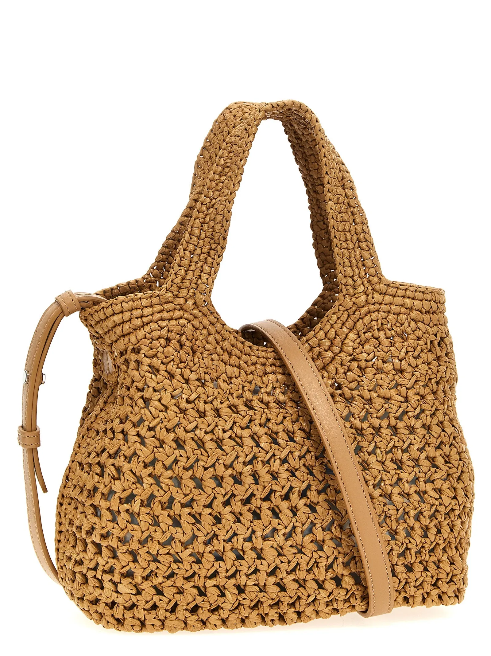 Small Raffia Shopping Bag Tote Bag Beige sold by Wanan Luxury product image thumbnail 2