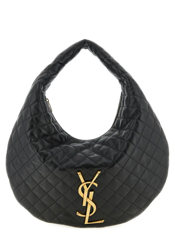 Hobo Icare Shoulder Bags Black made by Yves Saint Laurent