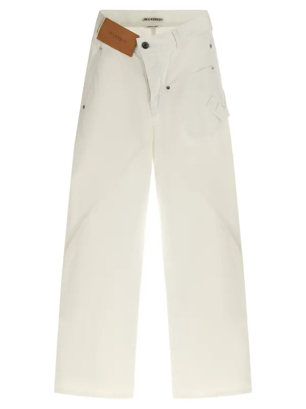 Twisted Workwear Jeans White made by J.W. Anderson