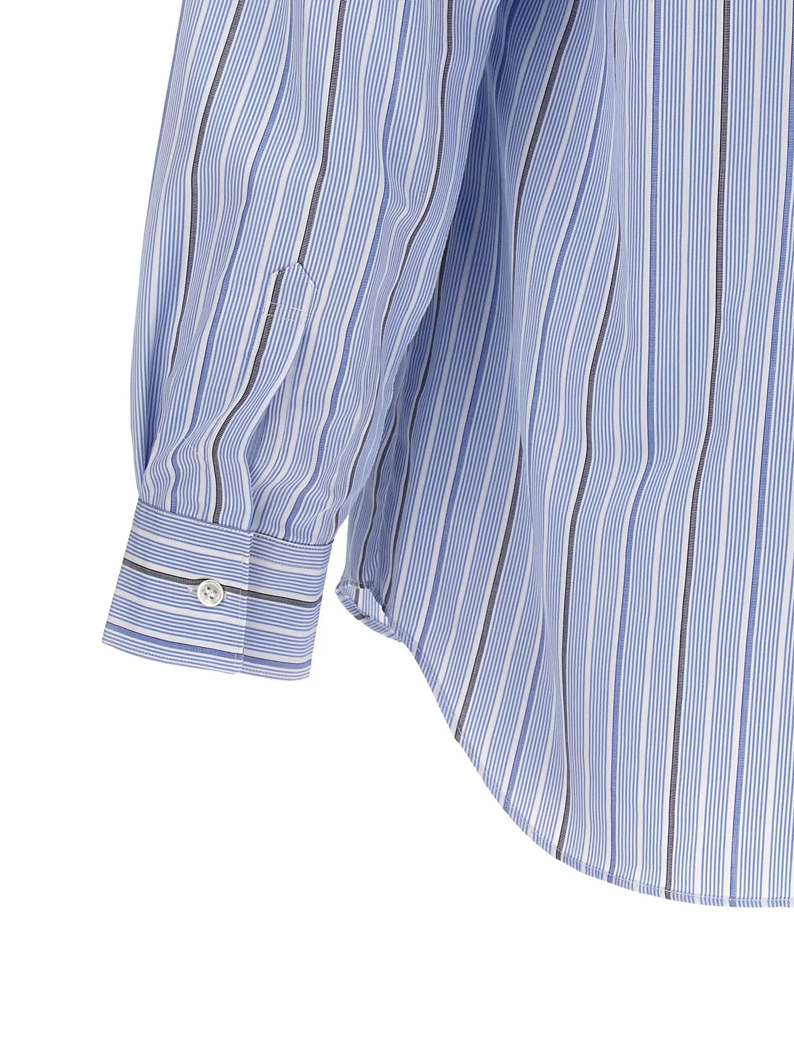 Unfinished Striped Shirt Shirt And Blouse Light Blue sold by Wanan Luxury product image thumbnail 4