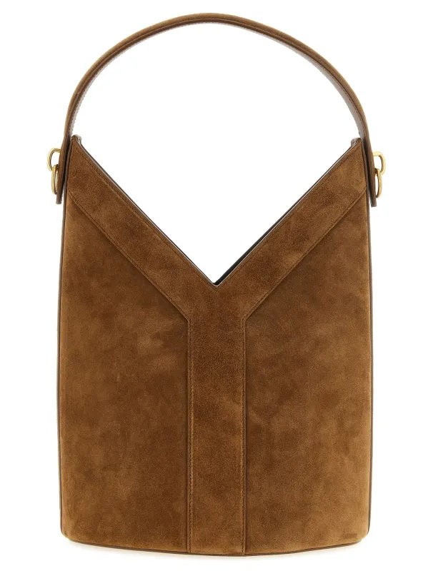 Y Long Shoulder Bags Brown made by Yves Saint Laurent