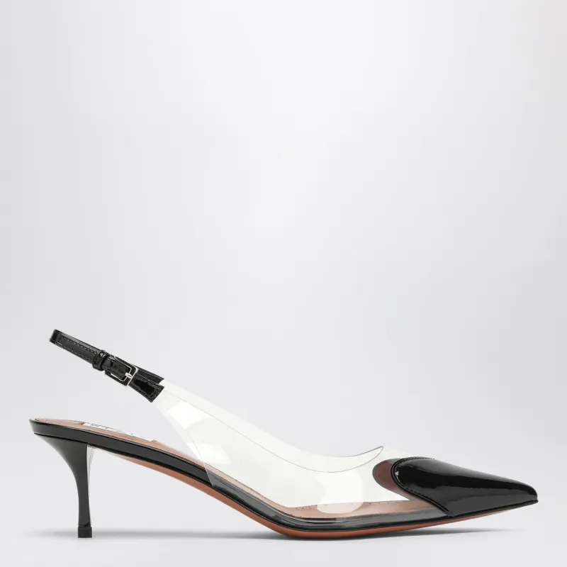 Le Coeur Black Patent Leather Slingback made by Alaia