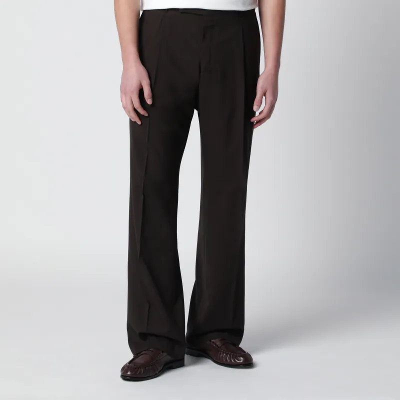 Brown Wool Trousers made by PT TORINO