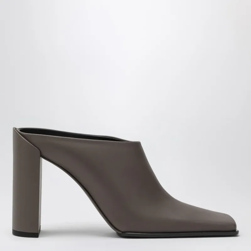 Square-Toe Mule In Taupe Grey made by Alaia