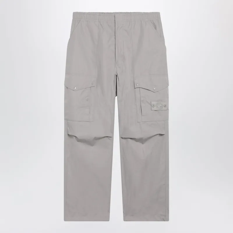 Dust Grey Cotton Cargo Trousers made by Wanan Luxury