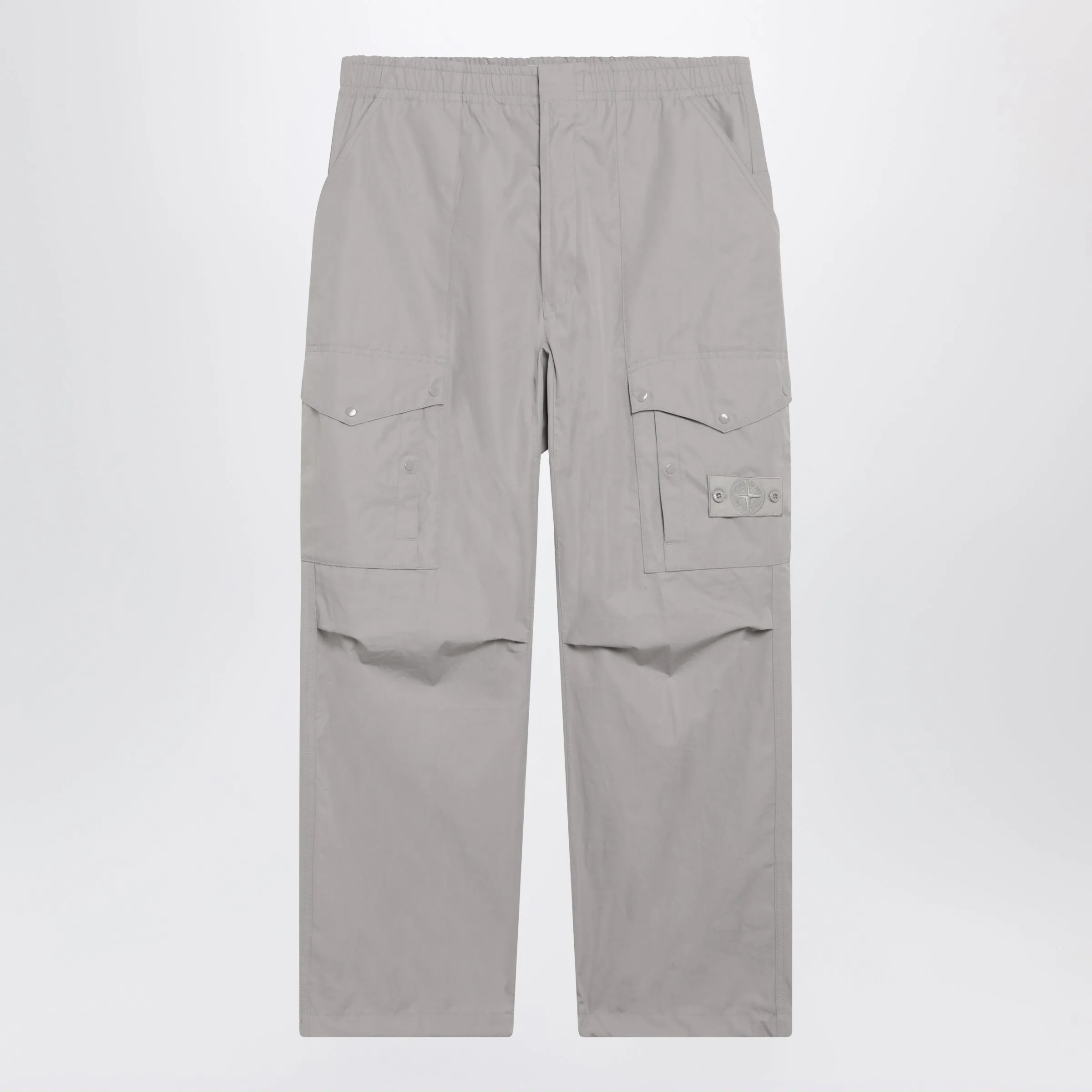 Dust Grey Cotton Cargo Trousers sold by Wanan Luxury