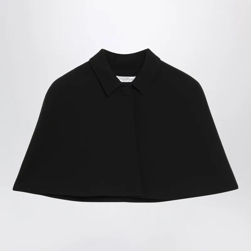 Black Cropped Cady Cape made by MaxMara