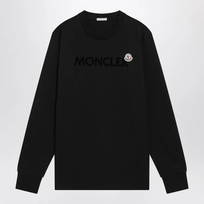 Black Long-Sleeved T-Shirt With Logo made by Moncler