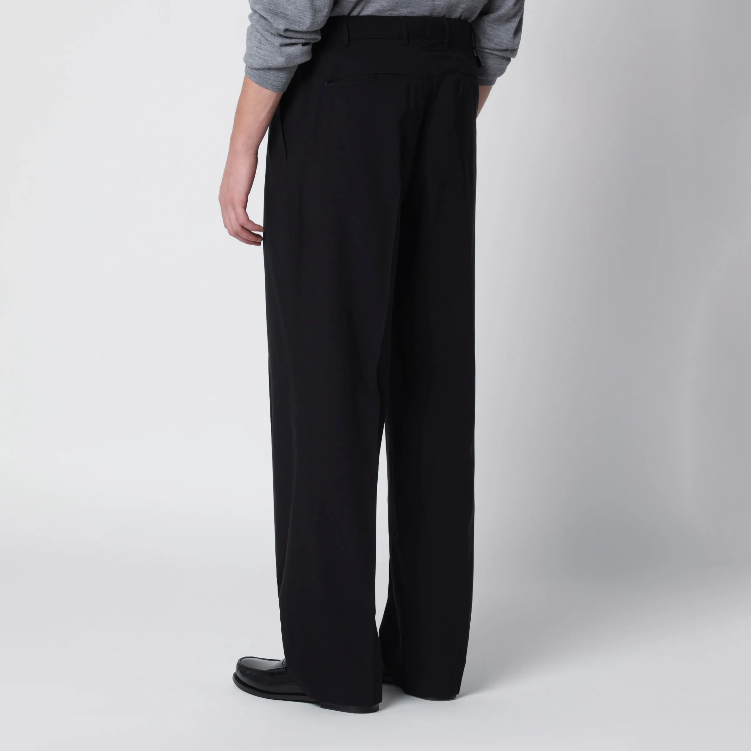 Black Wool Trousers sold by Wanan Luxury product image thumbnail 2