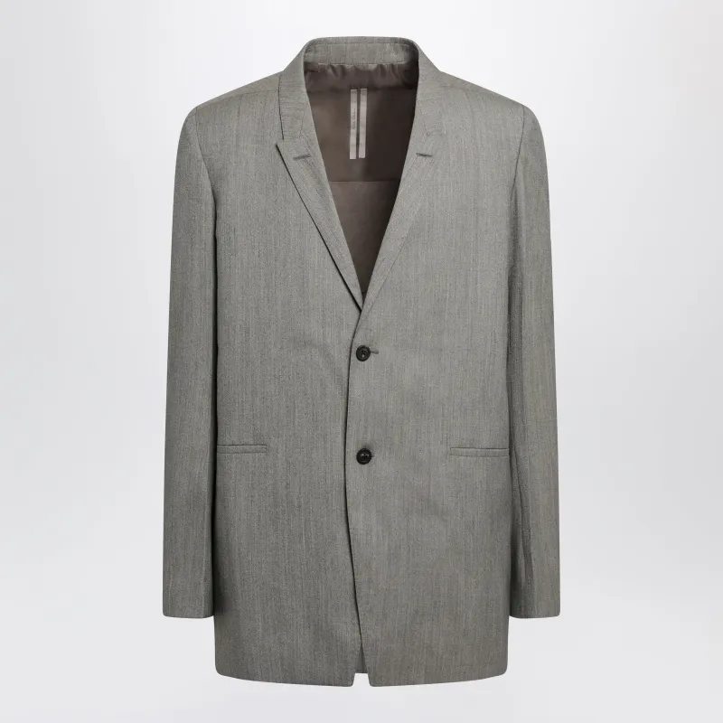 Grey Mélange Concordian Blazer made by Rick Owens