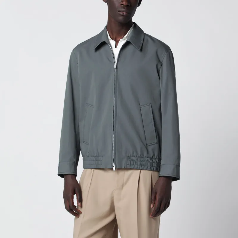 Zip Jacket In Cotton And Silk made by Lardini
