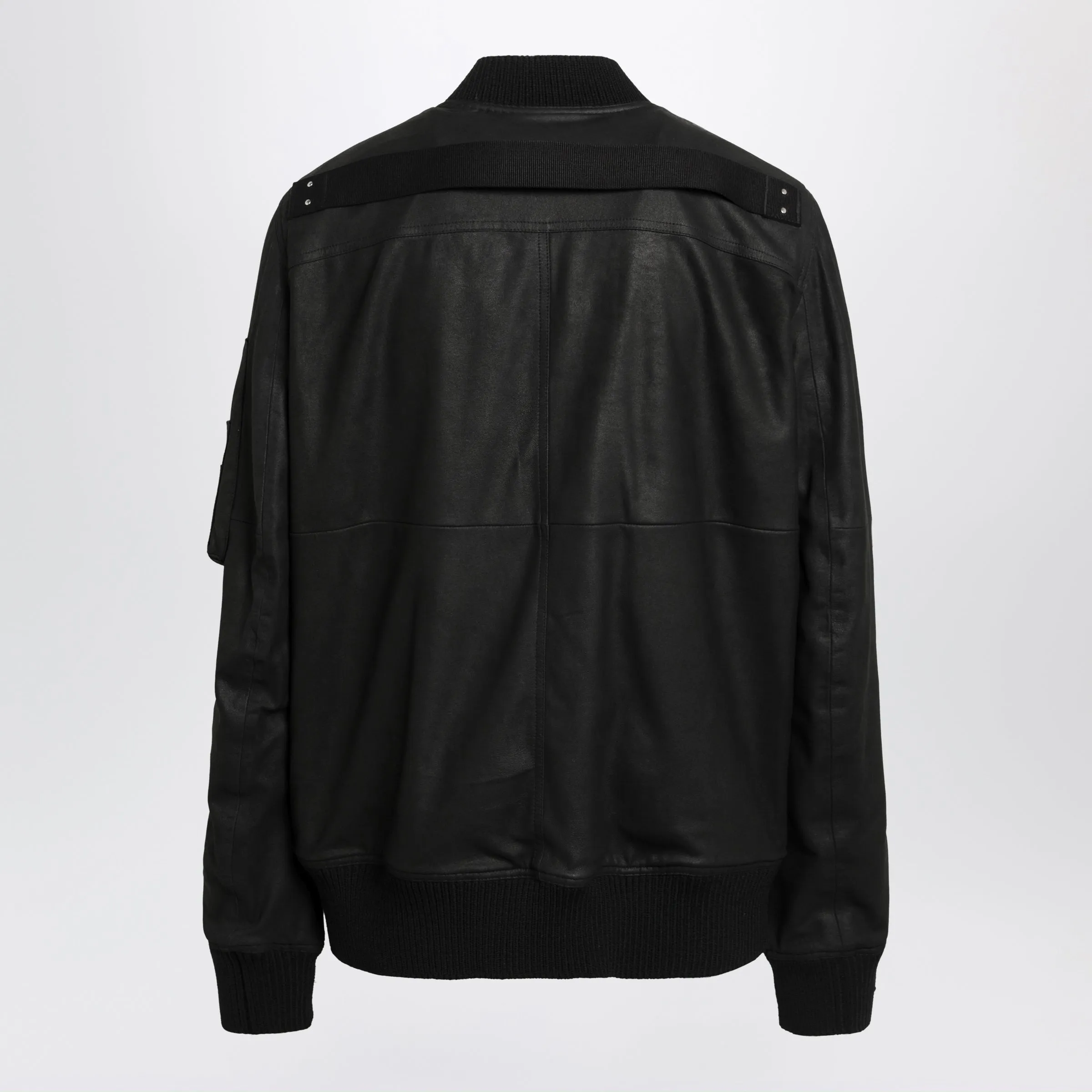 Black Leather Zip Jacket sold by Wanan Luxury product image thumbnail 2