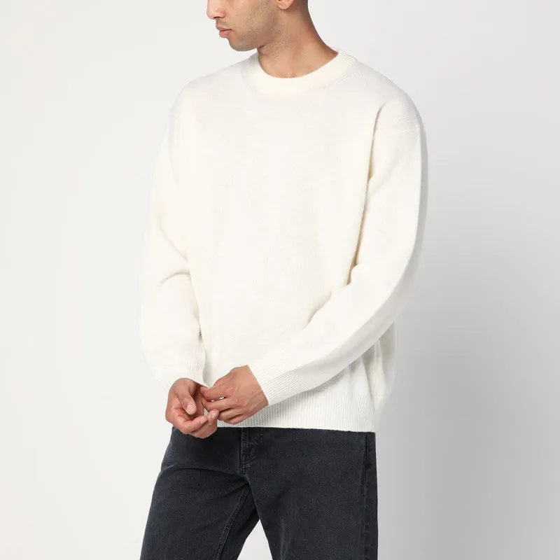 White Sweater In Wool And Cashmere sold by Wanan Luxury