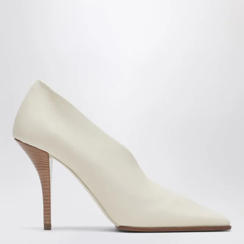 Soft Square Ivory Pumps sold by Wanan Luxury