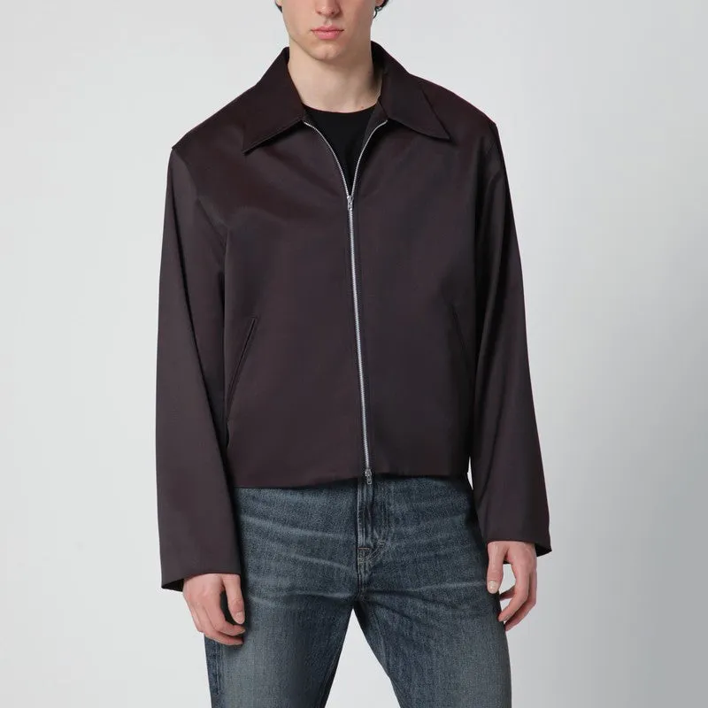 Grape-Colored Formflex Fabric Zip-Up Jacket sold by Wanan Luxury
