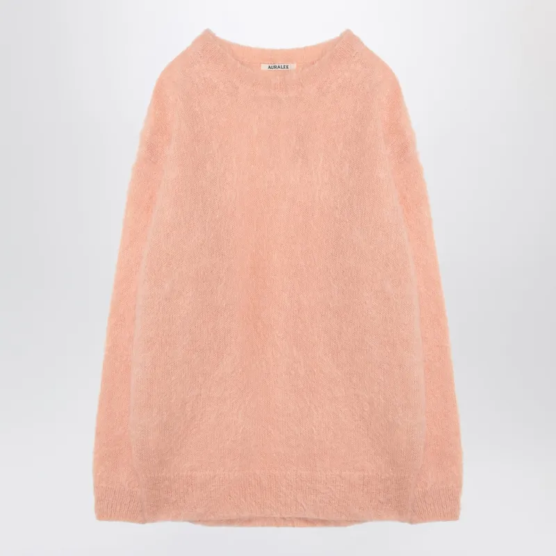 Pink Mohair And Wool Jumper made by Auralee